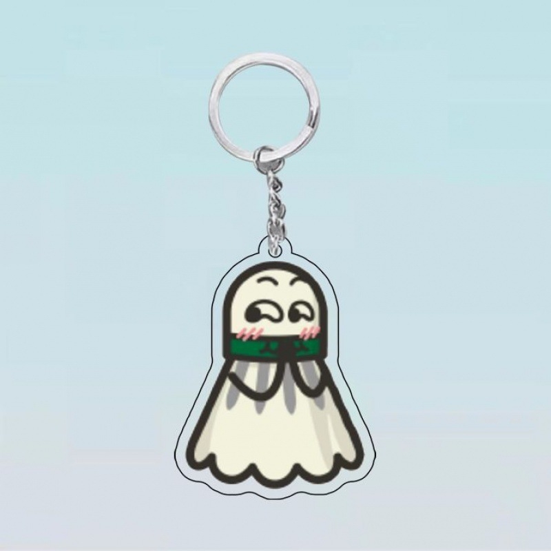 Ključevni lanac s karikaturnim motivom badminton, akrilni privjesak