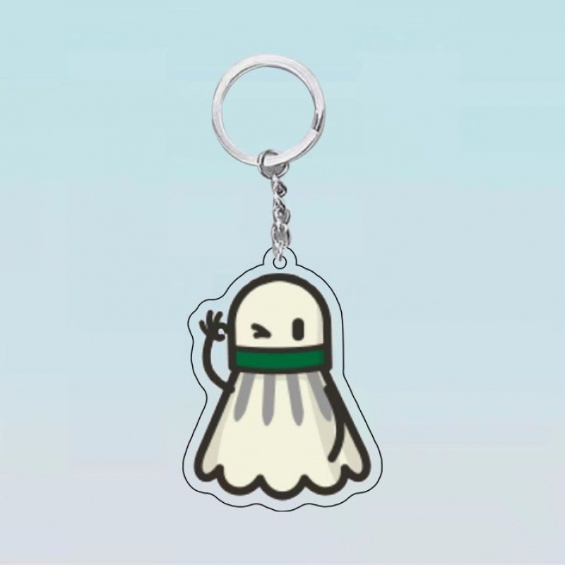 Ključevni lanac s karikaturnim motivom badminton, akrilni privjesak