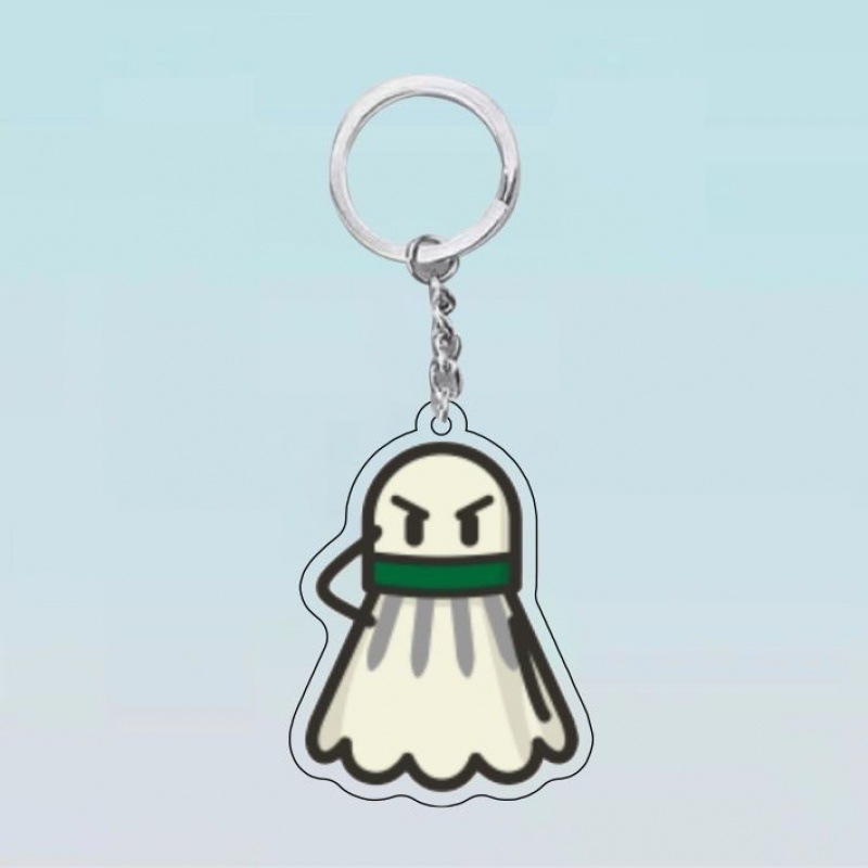 Ključevni lanac s karikaturnim motivom badminton, akrilni privjesak