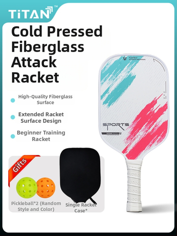 Reket pickleball od staklenih vlakana, jezgro s ćelijastom PP strukturom, trening set s jednom reketa