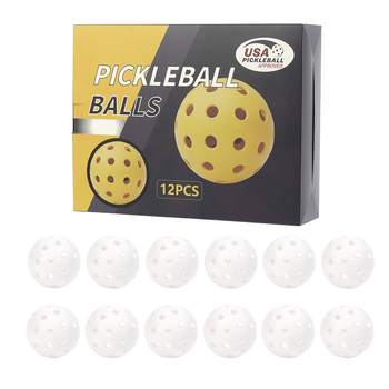 Perforēta pickleball bumba – 26/40 atveres, PE materiāls, svars 330 g, iespēja ar logotipu, zīmols Lingrui style