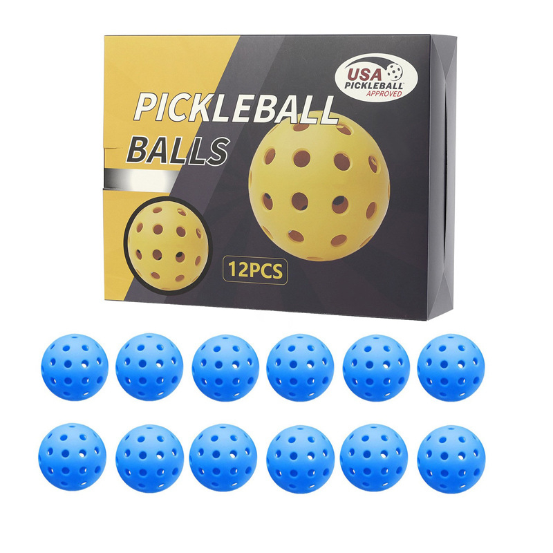 Perforēta pickleball bumba – 26/40 atveres, PE materiāls, svars 330 g, iespēja ar logotipu, zīmols Lingrui style