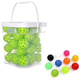 Pickleball gaismas bumbas – uzglabāšanas trauka komplekts ar pārvadāšanas somu, Honglu; 40 caurumu; Materiāls: TPE; Svars: 25 g katrai bumbai