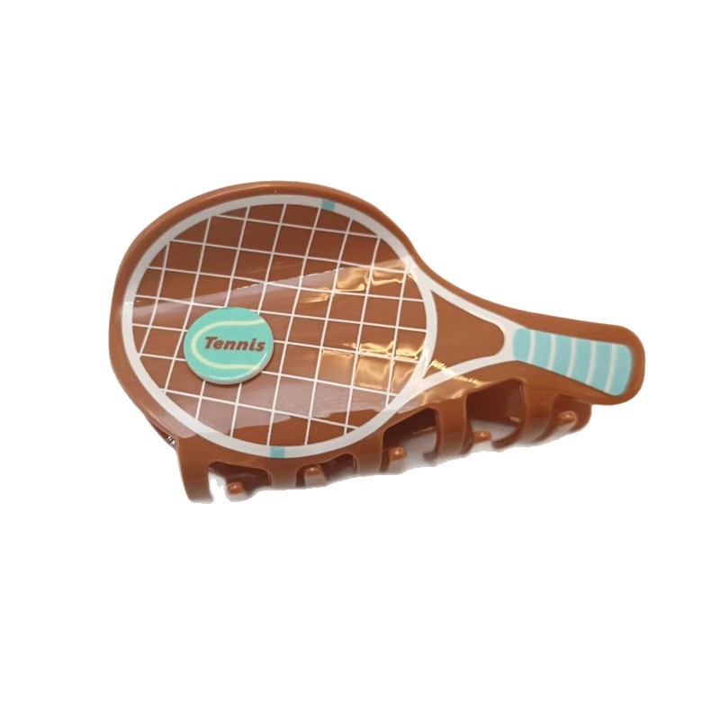 Akril hajcsat teniszütő-stílusban, kézzel készített, nőknek