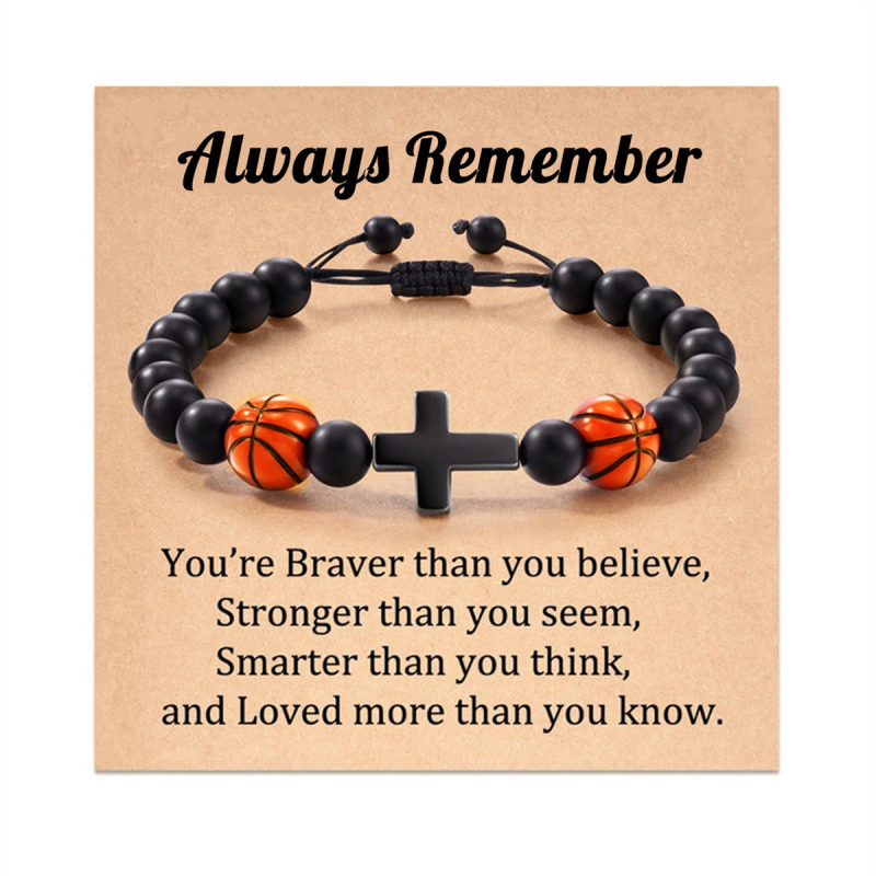 Kő gyöngyökből készült kereszt karkötő, uniszex geometriai dizájn (Anyag: Kő; Feldolgozás: Kézzel; Stílus: Uniszex; Dizájn: Geometriai; Jellemző: Kereszt)