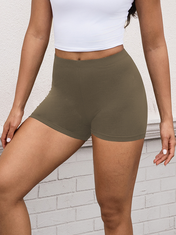 Joga šorti ar zemu vidu un augstu elastību - veidojoša silueta; audums Milk Silk; sastāvs 92% poliesters, 8% spandex; zīmols Huirui Apparel; preces kods 0040; izlaidums 2025