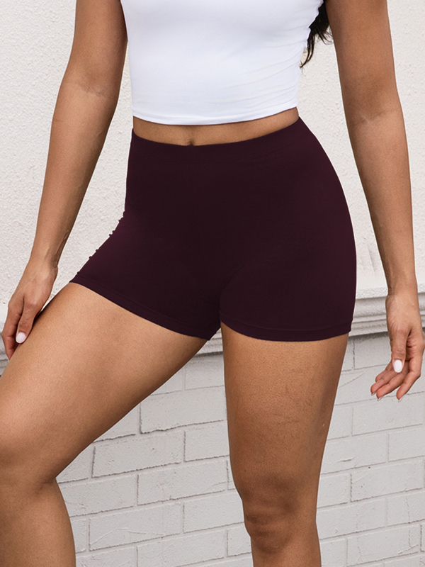 Joga šorti ar zemu vidu un augstu elastību - veidojoša silueta; audums Milk Silk; sastāvs 92% poliesters, 8% spandex; zīmols Huirui Apparel; preces kods 0040; izlaidums 2025