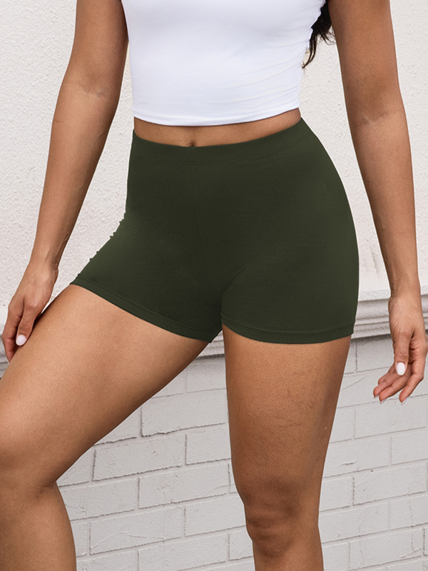 Joga šorti ar zemu vidu un augstu elastību - veidojoša silueta; audums Milk Silk; sastāvs 92% poliesters, 8% spandex; zīmols Huirui Apparel; preces kods 0040; izlaidums 2025