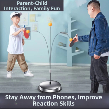 Sisemine lauatennise treener roostevabast terasest, õpilastele, iseseisev treeningseade, hariv mänguasi.