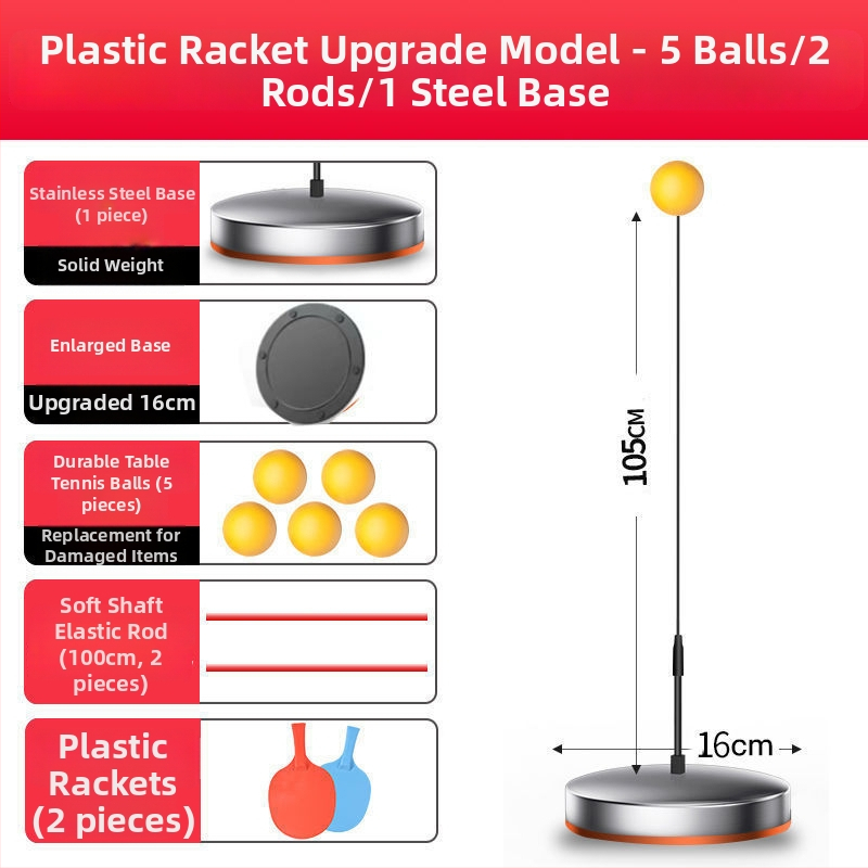 Sisemine lauatennise treener roostevabast terasest, õpilastele, iseseisev treeningseade, hariv mänguasi.