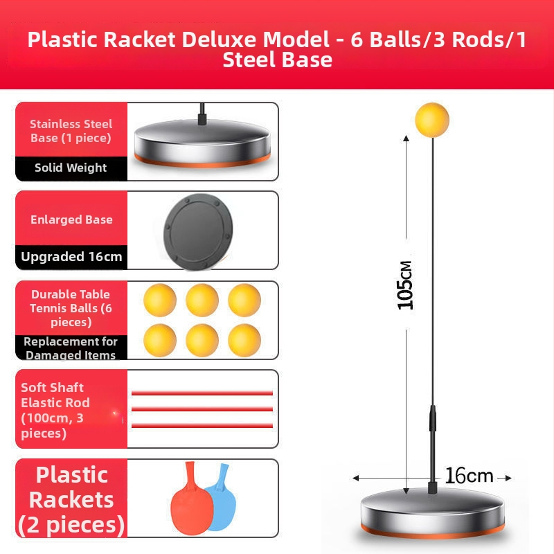 Sisemine lauatennise treener roostevabast terasest, õpilastele, iseseisev treeningseade, hariv mänguasi.