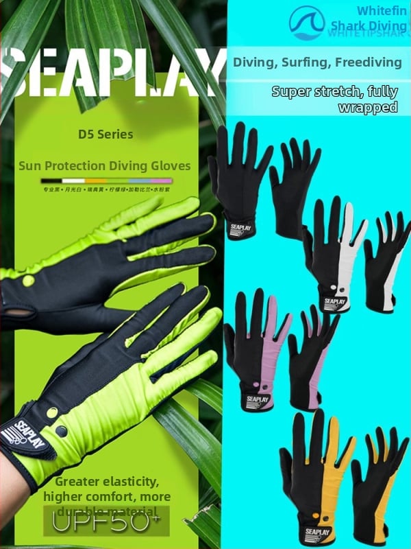 D5 niršanas cimdi ar saules aizsardzību – Modelis D5, Materiāls: Cits, Zīmols: Cits, Piemērots brīvajai niršanai un sērfošanai