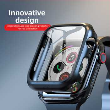 Išmaniojo laikrodžio apsauginis dėklas iWatch S10 su grūdinto stiklo ekrano apsauga — PC medžiaga, 2-in-1 dizainas, 360° apsauga