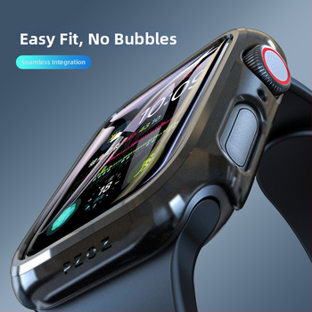 Išmaniojo laikrodžio apsauginis dėklas iWatch S10 su grūdinto stiklo ekrano apsauga — PC medžiaga, 2-in-1 dizainas, 360° apsauga