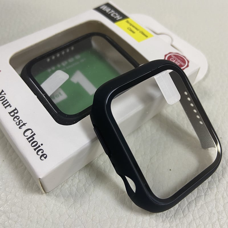 Išmaniojo laikrodžio apsauginis dėklas iWatch S10 su grūdinto stiklo ekrano apsauga — PC medžiaga, 2-in-1 dizainas, 360° apsauga