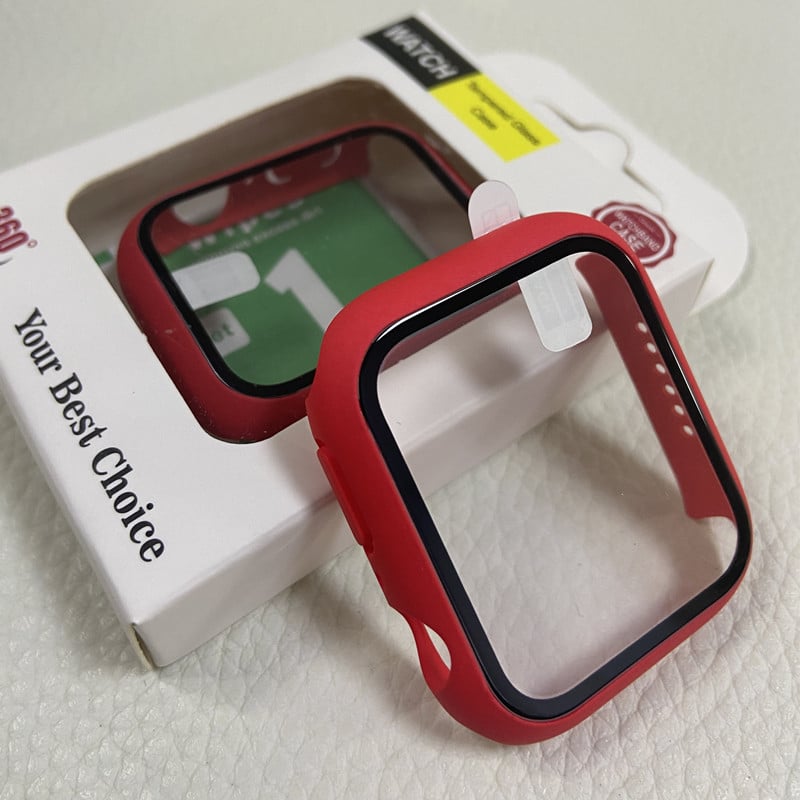 Išmaniojo laikrodžio apsauginis dėklas iWatch S10 su grūdinto stiklo ekrano apsauga — PC medžiaga, 2-in-1 dizainas, 360° apsauga