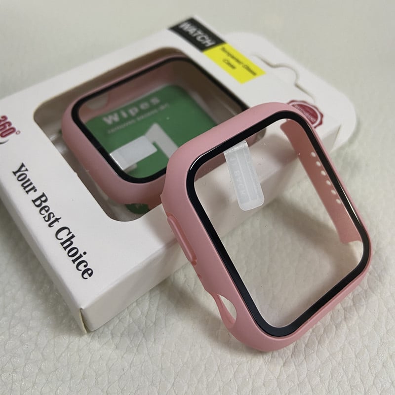 Išmaniojo laikrodžio apsauginis dėklas iWatch S10 su grūdinto stiklo ekrano apsauga — PC medžiaga, 2-in-1 dizainas, 360° apsauga