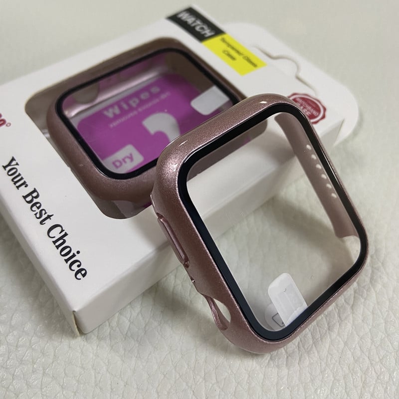 Išmaniojo laikrodžio apsauginis dėklas iWatch S10 su grūdinto stiklo ekrano apsauga — PC medžiaga, 2-in-1 dizainas, 360° apsauga