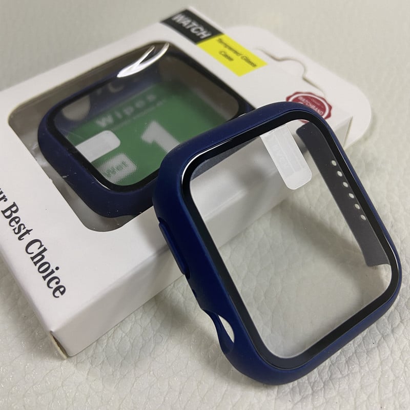 Išmaniojo laikrodžio apsauginis dėklas iWatch S10 su grūdinto stiklo ekrano apsauga — PC medžiaga, 2-in-1 dizainas, 360° apsauga