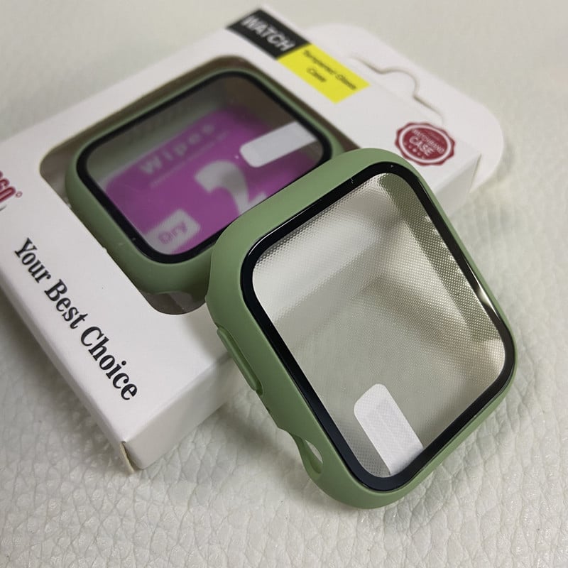 Išmaniojo laikrodžio apsauginis dėklas iWatch S10 su grūdinto stiklo ekrano apsauga — PC medžiaga, 2-in-1 dizainas, 360° apsauga