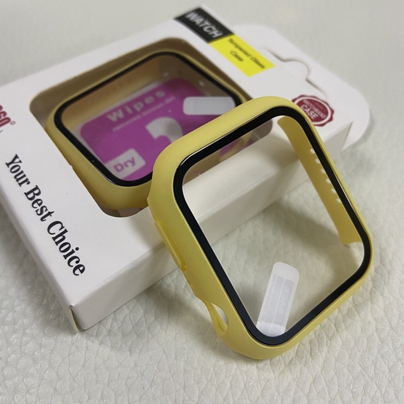 Išmaniojo laikrodžio apsauginis dėklas iWatch S10 su grūdinto stiklo ekrano apsauga — PC medžiaga, 2-in-1 dizainas, 360° apsauga