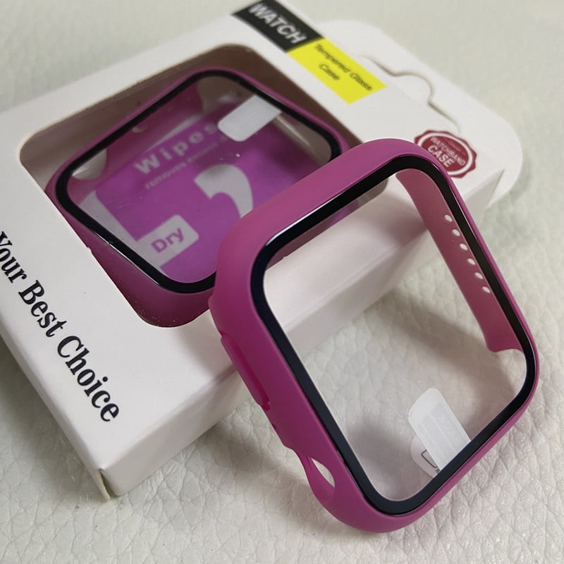 Išmaniojo laikrodžio apsauginis dėklas iWatch S10 su grūdinto stiklo ekrano apsauga — PC medžiaga, 2-in-1 dizainas, 360° apsauga