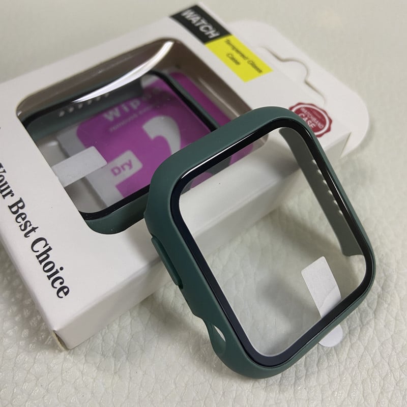 Išmaniojo laikrodžio apsauginis dėklas iWatch S10 su grūdinto stiklo ekrano apsauga — PC medžiaga, 2-in-1 dizainas, 360° apsauga