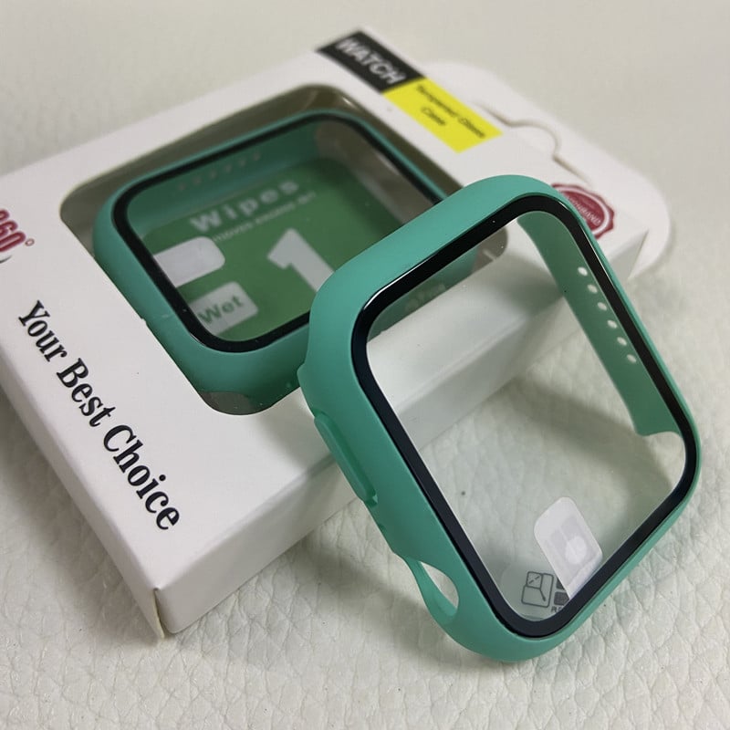 Išmaniojo laikrodžio apsauginis dėklas iWatch S10 su grūdinto stiklo ekrano apsauga — PC medžiaga, 2-in-1 dizainas, 360° apsauga