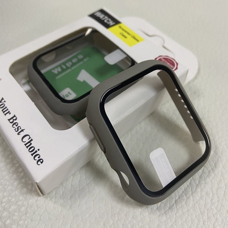 Išmaniojo laikrodžio apsauginis dėklas iWatch S10 su grūdinto stiklo ekrano apsauga — PC medžiaga, 2-in-1 dizainas, 360° apsauga