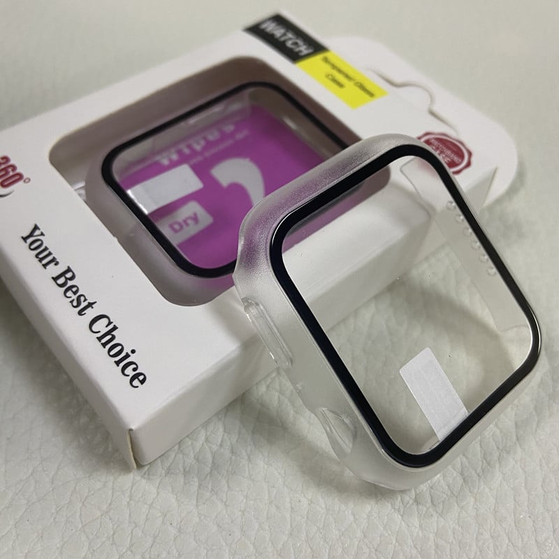 Išmaniojo laikrodžio apsauginis dėklas iWatch S10 su grūdinto stiklo ekrano apsauga — PC medžiaga, 2-in-1 dizainas, 360° apsauga