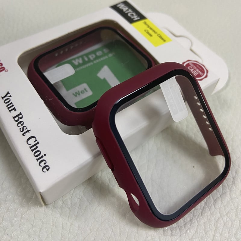 Išmaniojo laikrodžio apsauginis dėklas iWatch S10 su grūdinto stiklo ekrano apsauga — PC medžiaga, 2-in-1 dizainas, 360° apsauga