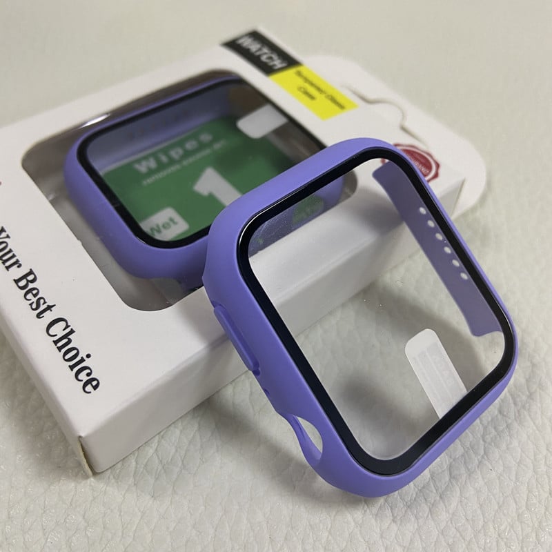 Išmaniojo laikrodžio apsauginis dėklas iWatch S10 su grūdinto stiklo ekrano apsauga — PC medžiaga, 2-in-1 dizainas, 360° apsauga