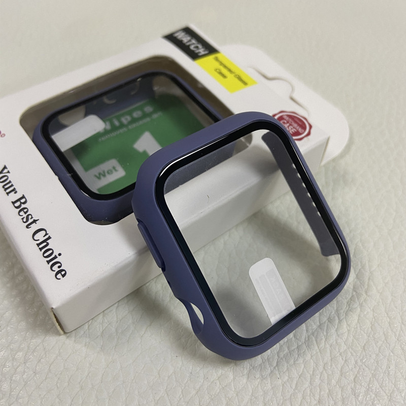 Išmaniojo laikrodžio apsauginis dėklas iWatch S10 su grūdinto stiklo ekrano apsauga — PC medžiaga, 2-in-1 dizainas, 360° apsauga