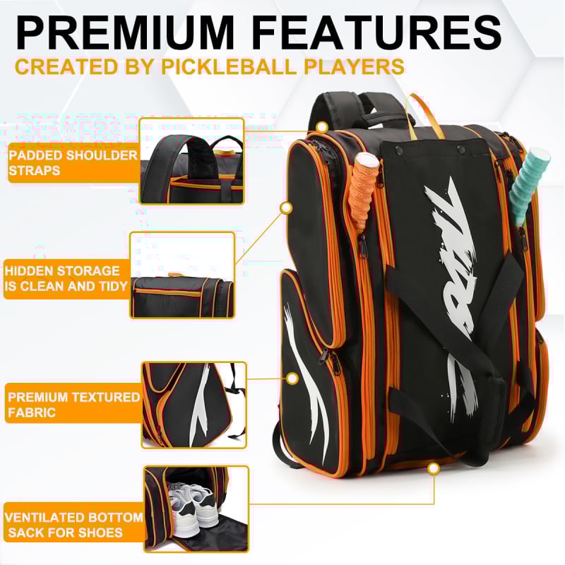 Badmintona/tenisa soma • Ūdensizturīgs audums • Drukāts logotips • OEM privāta zīme