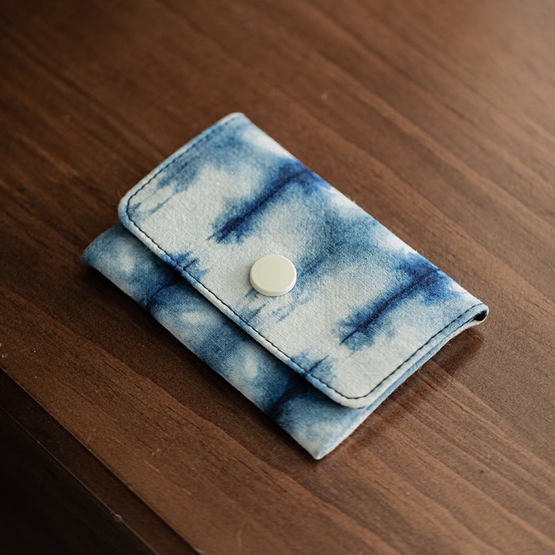 Ženski držač kartica u poliesteru, retro stil s pejzažnim uzorkom i više pretinaca za kartice