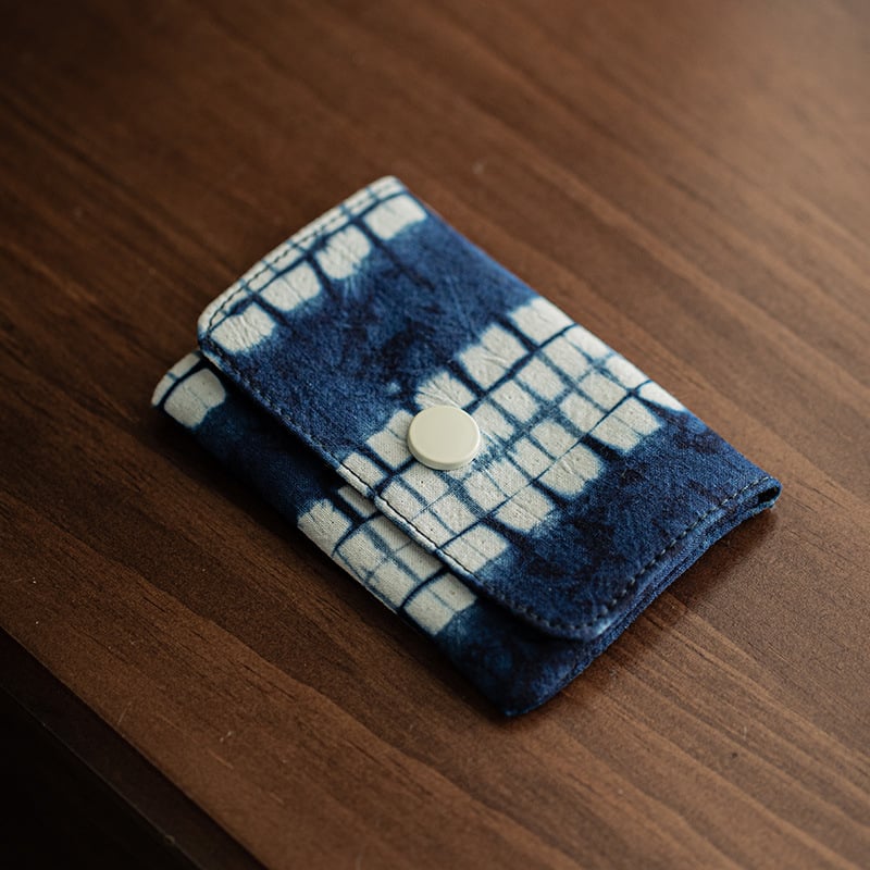 Ženski držač kartica u poliesteru, retro stil s pejzažnim uzorkom i više pretinaca za kartice