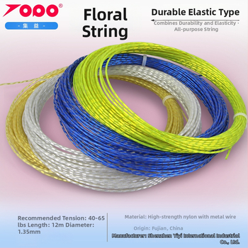 Polüesterist reketistringid, löögikindlad – tennisemänguks; bränd Collect Benefits; sobivad tennisemängule, lauatennisile ja badmintonile