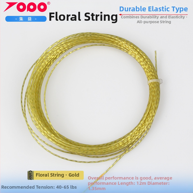 Polüesterist reketistringid, löögikindlad – tennisemänguks; bränd Collect Benefits; sobivad tennisemängule, lauatennisile ja badmintonile