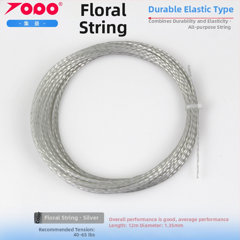 Polüesterist reketistringid, löögikindlad – tennisemänguks; bränd Collect Benefits; sobivad tennisemängule, lauatennisile ja badmintonile