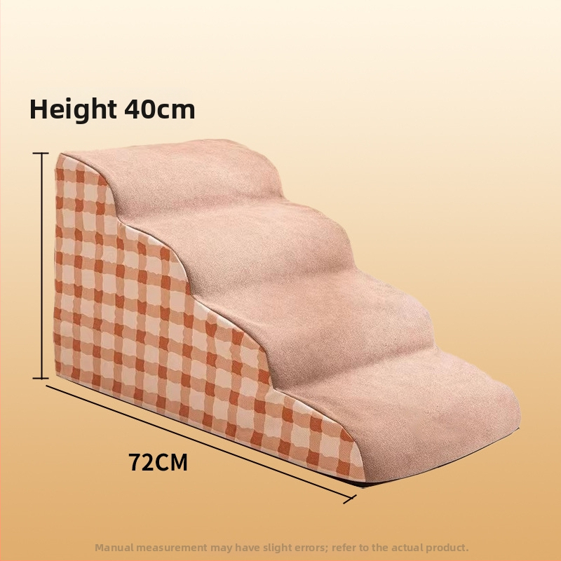 Suņu kāpnes gultai – velūrs, noņemamas un mazgājamas, mājdzīvnieku rampai