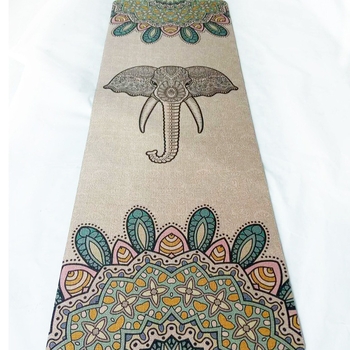 Yibo jogas paklājs – lina un dabīgā gumija, 0,5 cm biezums, 3 kg