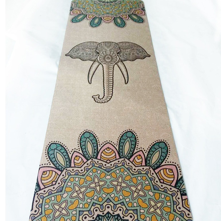 Yibo jogas paklājs – lina un dabīgā gumija, 0,5 cm biezums, 3 kg