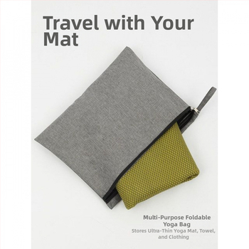 Jogas paklājs – dabīgā gumija, 6 mm, saliekams, vienkrāsains raksts