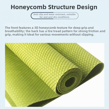 Jogas paklājs – dabīgā gumija, 6 mm, saliekams, vienkrāsains raksts