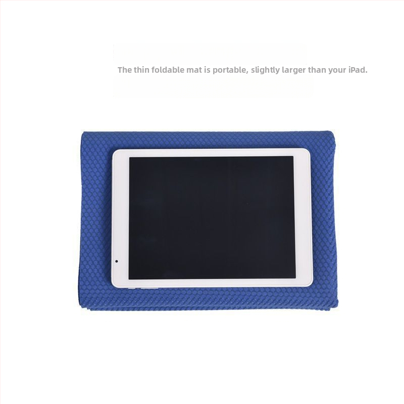 Jogas paklājs – dabīgā gumija, 6 mm, saliekams, vienkrāsains raksts