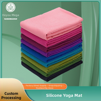 Poliestera jogas dvielis, 183×61 cm, 0,4 cm biezums, 490 g, piemērots jogas studijai, sviedru uzsūcošs un neslīdošs