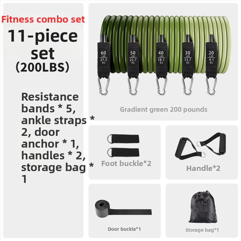 Asahi Ken vilces virve – TPE fitnesa pretestības virve, 150 lb spriegums, iepakojums 30 gab., pieaugušajiem