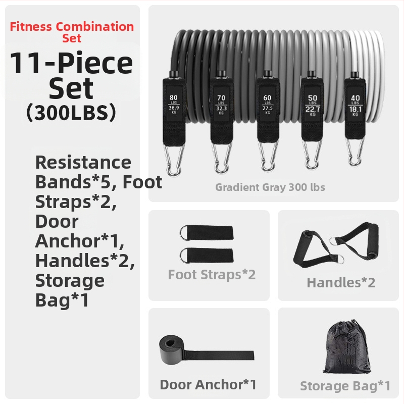 Asahi Ken vilces virve – TPE fitnesa pretestības virve, 150 lb spriegums, iepakojums 30 gab., pieaugušajiem