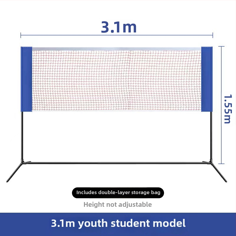 Badmintonivõrgu raam, kokkupandav ja kaasaskantav, Mingqi Sports bränd, kohandamine saadaval, sobib lauatennisile ja badmintonile, lubab privaatset kaubamärkki