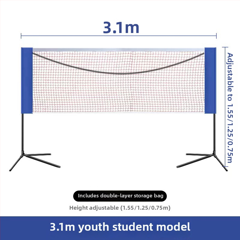 Badmintonivõrgu raam, kokkupandav ja kaasaskantav, Mingqi Sports bränd, kohandamine saadaval, sobib lauatennisile ja badmintonile, lubab privaatset kaubamärkki